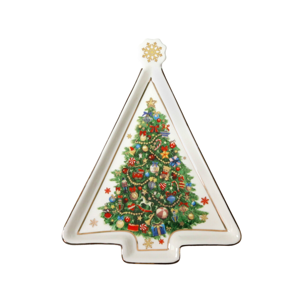 Platou servire, Christmas, Brandani, 16x21.5 cm, portelan New Bone China - imagine 4